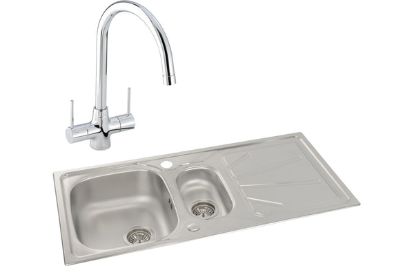 Abode Trydent 1.5B Inset Stainless Steel Sink & Nexa Tap Pack