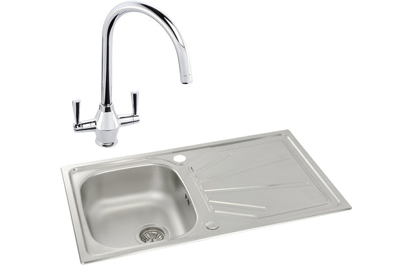 Abode Trydent 1B Inset Stainless Steel Sink & Astral Tap Pack