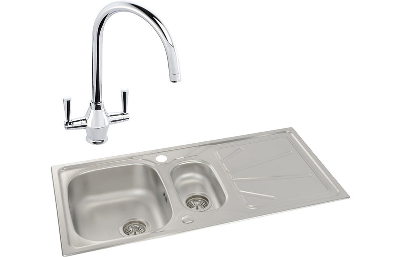 Abode Trydent 1.5B Inset Stainless Steel Sink & Astral Tap Pack