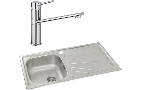 Abode Trydent 1B Inset Stainless Steel Sink & Specto Tap Pack