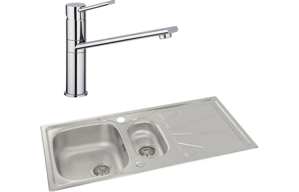 Abode Trydent 1.5B Inset Stainless Steel Sink & Specto Tap Pack