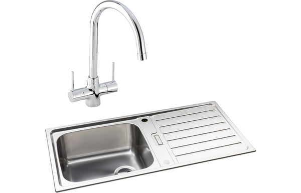 Abode Neron 1B Inset Stainless Steel Sink & Nexa Tap Pack