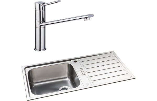 Abode Neron 1B Inset Stainless Steel Sink & Specto Tap Pack