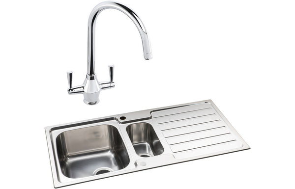 Abode Neron 1.5B Inset Stainless Steel Sink & Astral Tap Pack