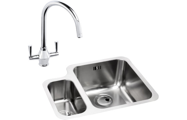 Abode Matrix 1.5B RHMB Undermount Stainless Steel Sink & Astral Tap Pack