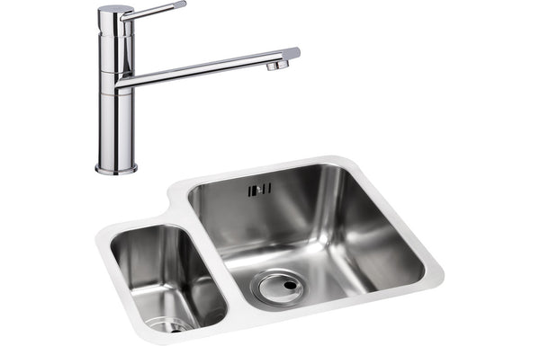 Abode Matrix 1.5B RHMB Undermount Stainless Steel Sink & Specto Tap Pack