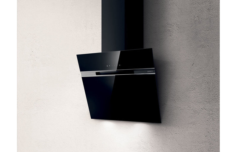 Elica Ascent 60cm Chimney Hood - Black Glass