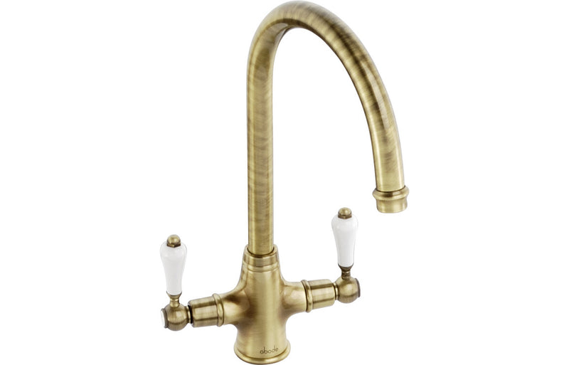 Abode Ludlow Monobloc Mixer Tap - Antique Brass