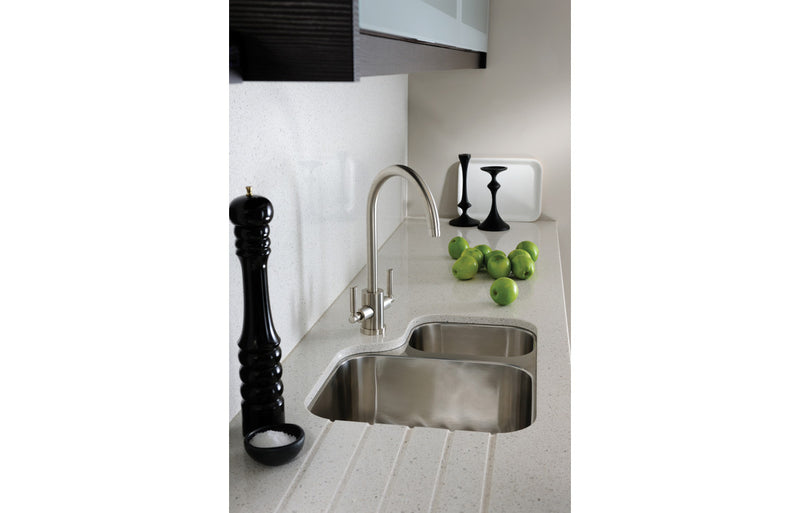 Abode Matrix 1.5B LHMB Undermount Stainless Steel Sink & Atlas Tap Pack