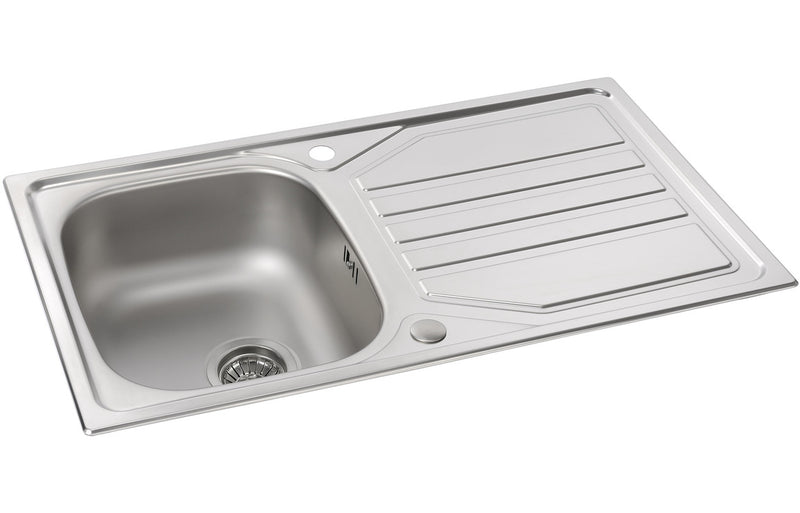 Abode Mikro 1B & Drainer Inset Sink (Boxed inc. waste) - Stainless Steel