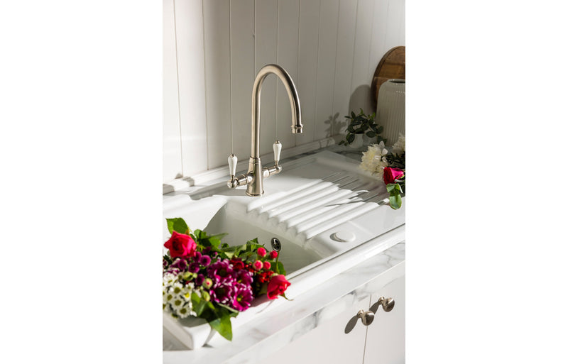 Abode Ludlow Monobloc Mixer Tap - Brushed Nickel