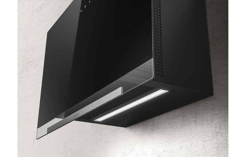 Elica Aplomb 90cm Chimney Hood - Black Glass