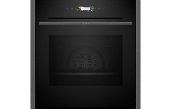 Neff N70 B24CR71G0B Single Pyrolytic Oven - Black with Graphite Trim