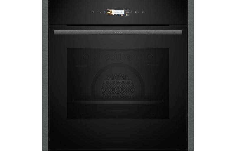 Neff N70 B24CR71G0B Single Pyrolytic Oven - Black with Graphite Trim