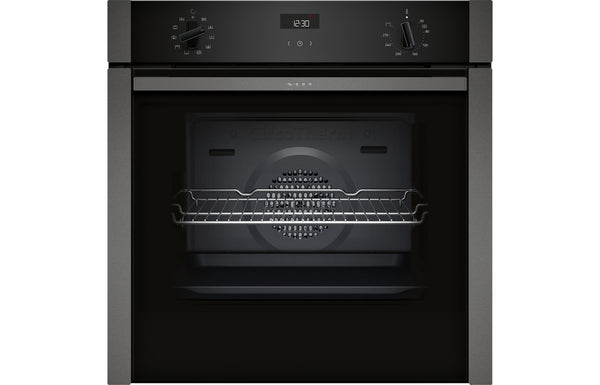 Neff N50 B3ACE4HG0B Single Slide & Hide Electric Oven - Graphite Grey