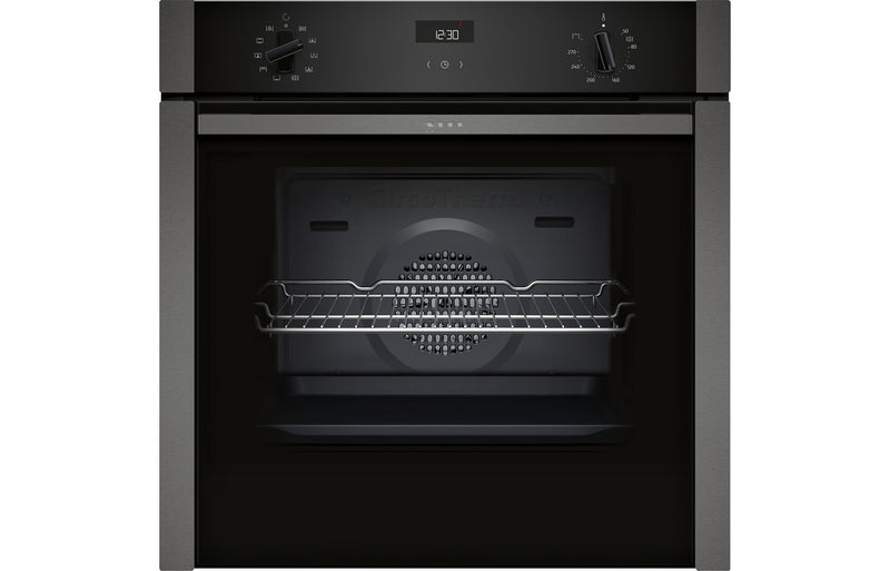 Neff N50 B3ACE4HG0B Single Slide & Hide Electric Oven - Graphite Grey