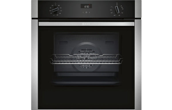 Neff N50 B3ACE4HN0B Single Slide & Hide Electric Oven - Stainless Steel