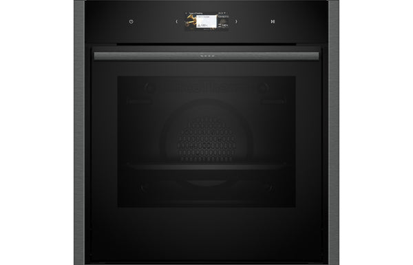 Neff N90 B64CS71G0B Single Slide & Hide Pyrolytic Oven - Black with Graphite Trim