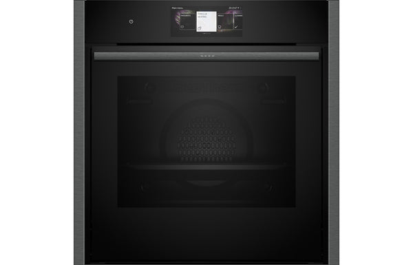 Neff N90 B64CT73G0B Single Slide & Hide Pyrolytic Oven - Black with Graphite Trim