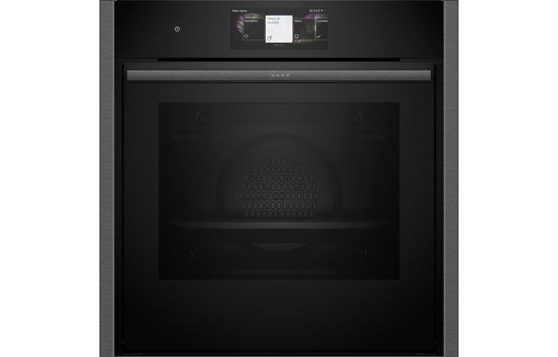 Neff N90 B64CT73G0B Single Slide & Hide Pyrolytic Oven - Black with Graphite Trim