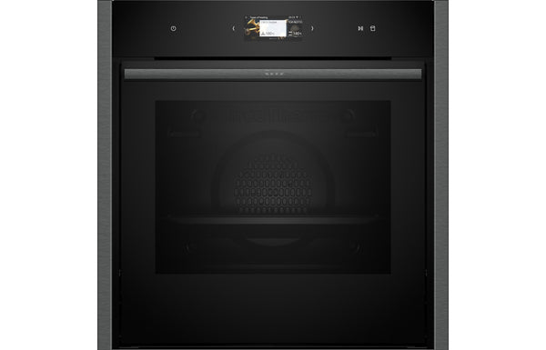 Neff N90 B64VS71G0B Single Slide & Hide Pyrolytic Oven with Steam - Black with Graphite Trim