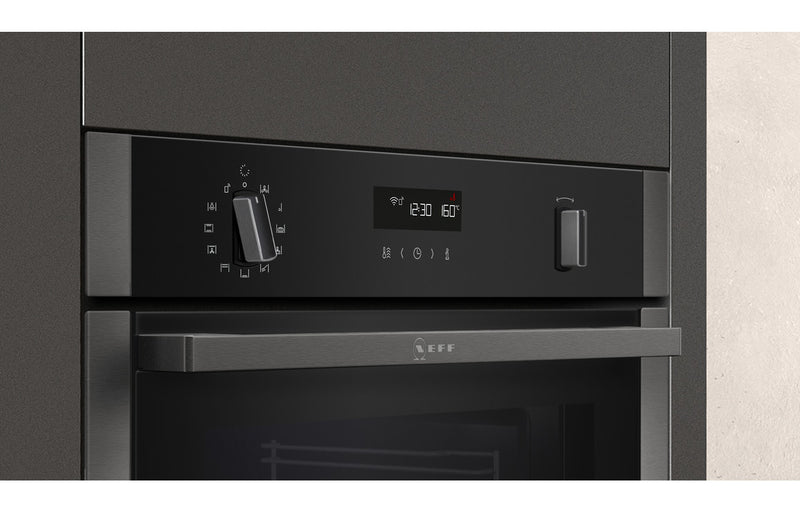 Neff N50 B6ACH7HG0B Single Slide & Hide Pyrolytic Oven - Graphite Grey