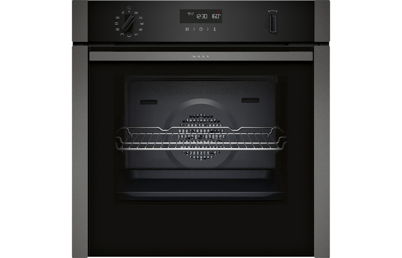 Neff N50 B6ACH7HG0B Single Slide & Hide Pyrolytic Oven - Graphite Grey