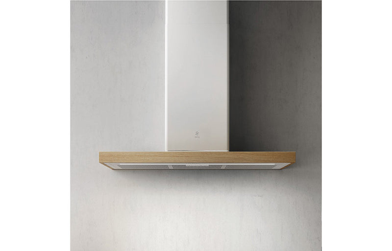 Elica Bio 90cm Chimney Hood - White/Oak