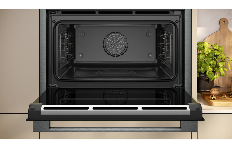 Neff N90 C24FS31G0B Compact Steam Oven - Black with Graphite Trim