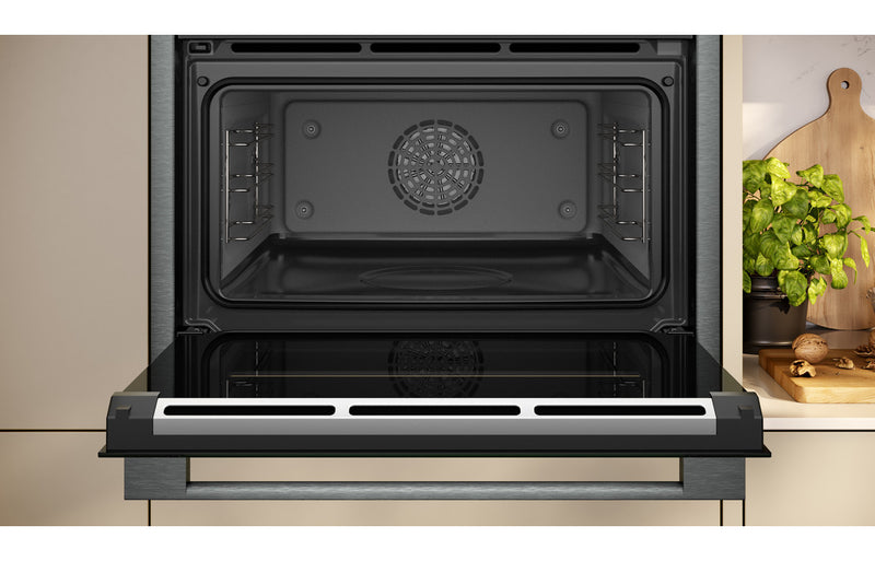 Neff N90 C24FT53G0B Compact Steam Oven - Black with Graphite Trim