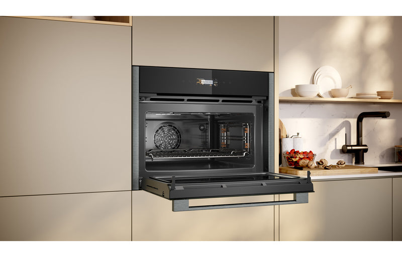 Neff N70 C24MR21G0B Compact Electric Oven & Microwave - Black with Graphite Trim