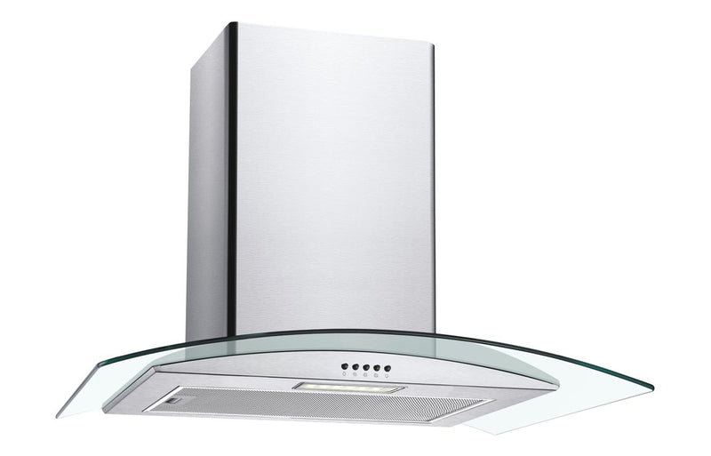 Candy CGM60NX/1 60cm Curved Glass Chimney Hood - Stainless Steel & Glass