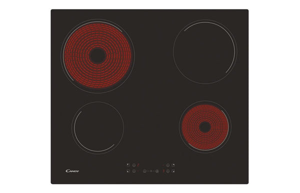 Candy CH64CCB 60cm Ceramic Hob - Black Glass