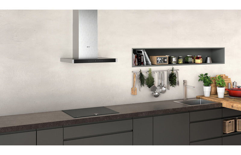 Neff N70 D65BMP5N0B 60cm Box Design Chimney Hood - Stainless Steel