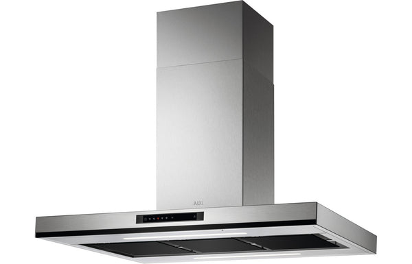 AEG DIK6180HG 100cm Island Hood - Black Glass & Stainless Steel