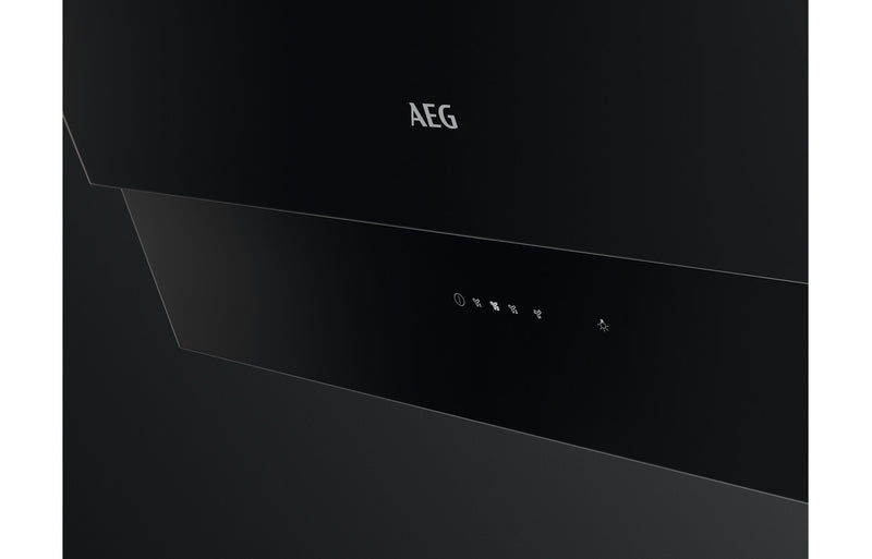 AEG DVB5560B 55cm Angled Chimney Hood - Black Glass