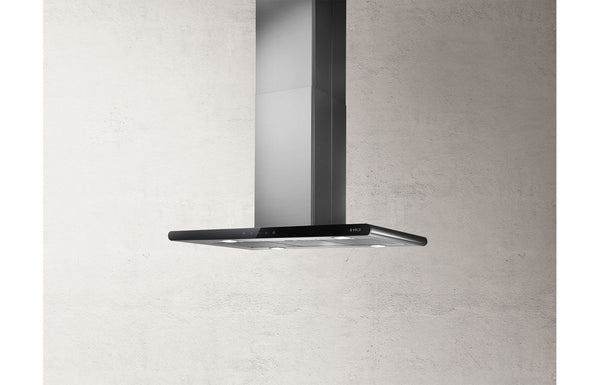 Elica Galaxy 90cm Island Hood - Stainless Steel & Black Glass