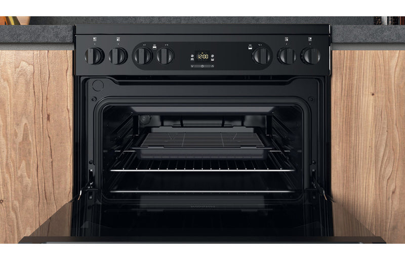 Hotpoint HDM67V92HCB/UK Electric Cooker - Black