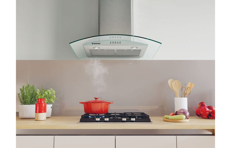 Hoover H300 HGM900X/1 90cm Chimney Hood - Stainless Steel & Glass