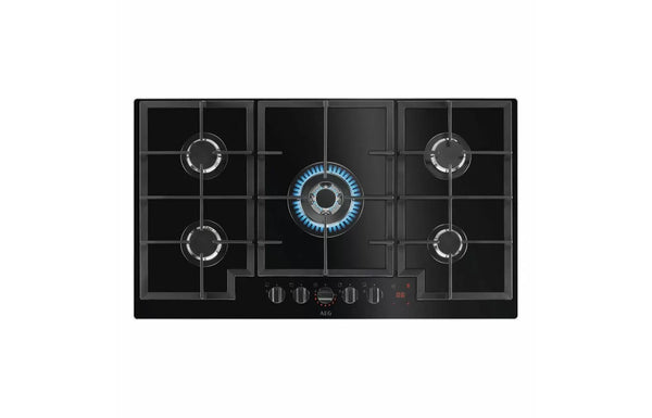 AEG HKB95450NB 90cm Gas on Glass Hob - Black