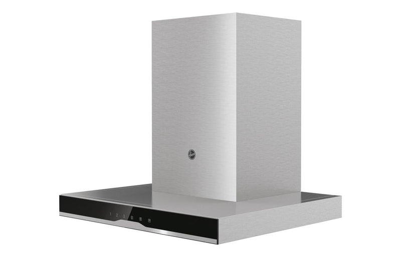 Hoover H500 HTS6CBK5XWIFI 60cm T-Shape Chimney Hood - Black Glass & Stainless Steel