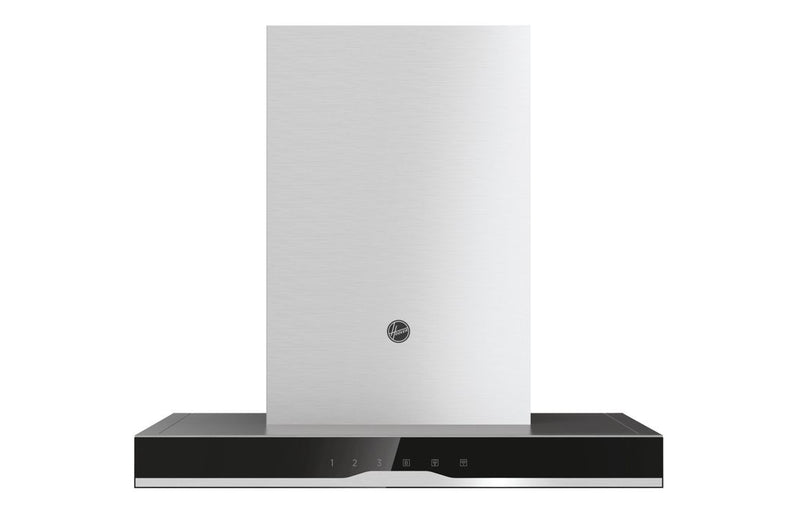 Hoover H500 HTS6CBK5XWIFI 60cm T-Shape Chimney Hood - Black Glass & Stainless Steel