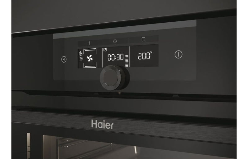 Haier I-Turn Series 2 HWO60SM2F3BH Single Electric Oven - Black