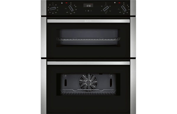 Neff N50 J1ACE2HN0B Built-under Double Electric Oven - Stainless Steel