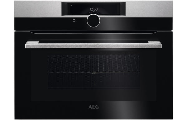 AEG KMK968000M Built-in Compact Combi Microwave - Stainless Steel