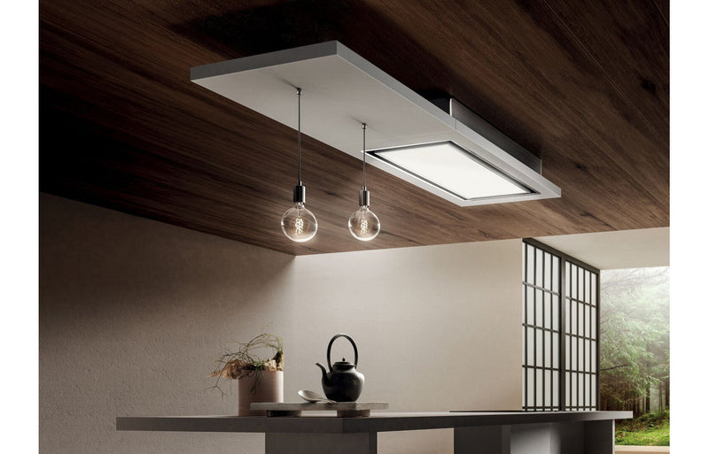 Elica Lullaby@ 120cm Ceiling Hood (Recirculating) - White Wood