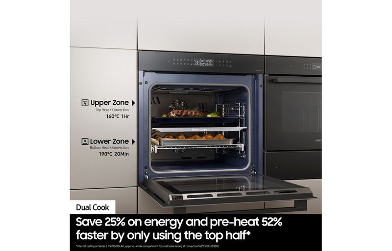 Samsung Bespoke Series 4 NV7B4355VAK/U4 Oven with Dual Cook Flex - Black Glass