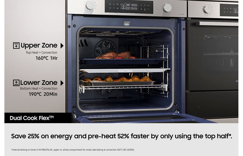 Samsung Bespoke Series 7 NV7B7997AAK/U4 Oven with Dual Cook - Black Glass