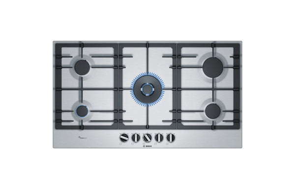 Bosch Series 6 PCR9A5B90 90cm Gas Hob - Stainless Steel