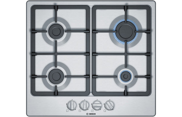 Bosch Series 4 PGP6B5B90 60cm Gas Hob - Stainless Steel